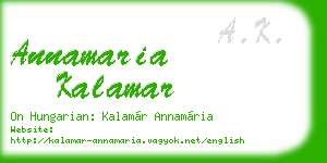 annamaria kalamar business card