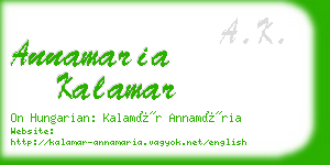 annamaria kalamar business card